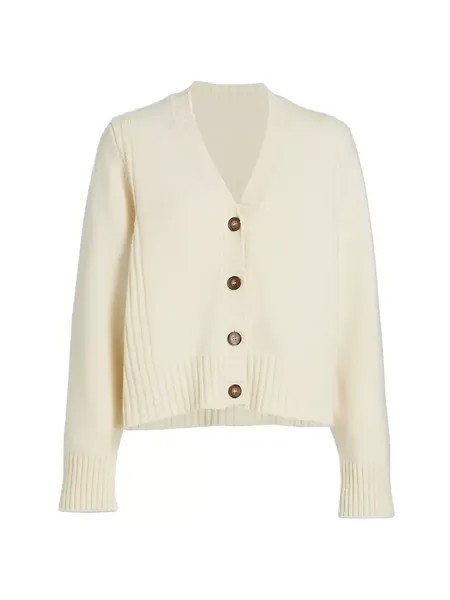 КОЛЛЕКЦИЯ Кардиган из шерсти мериноса Saks Fifth Avenue, цвет egret