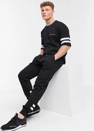 Черные джоггеры с полосками от комплекта New Look-Черный цвет