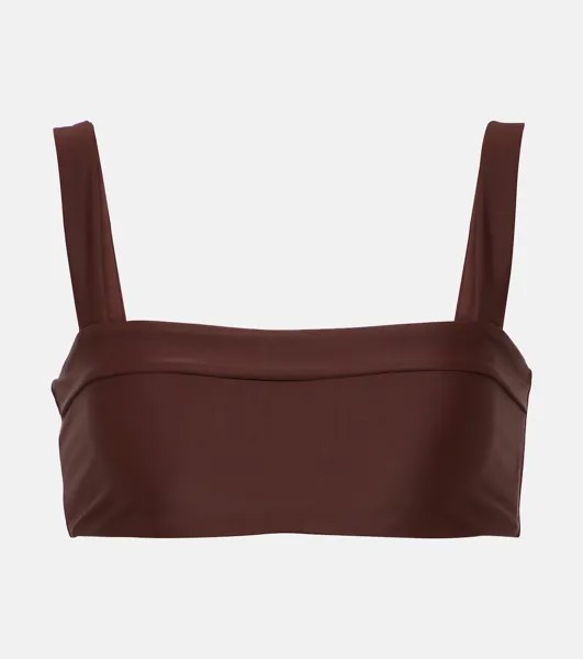 Топ бикини побережья Jade Swim, коричневый