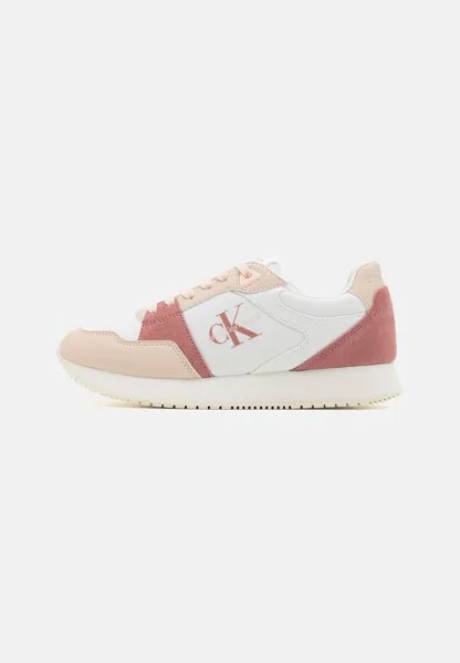 Низкие кроссовки Runner Lace Calvin Klein Jeans, цвет bright white/whisper pink