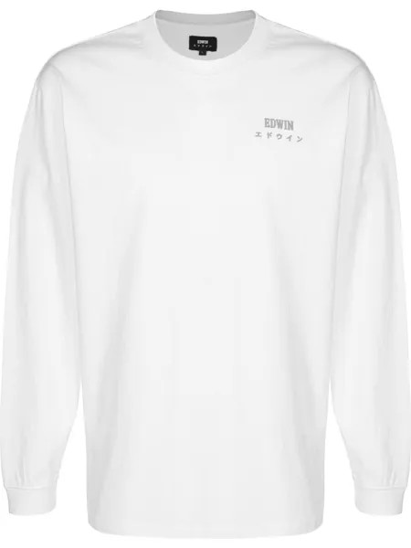 Лонгслив EDWIN, цвет white garment washed