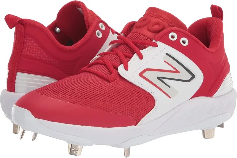 Бутсы Fresh Foam X 3000v6 Metal New Balance, цвет Red/White