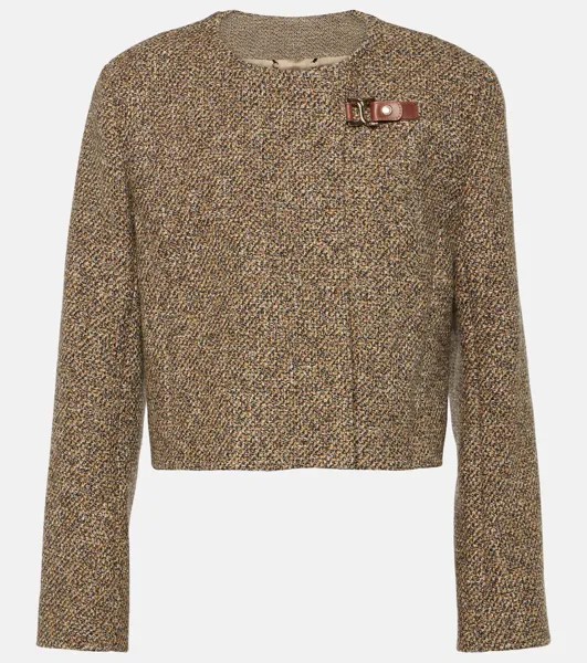 Твидовый пиджак из смесовой шерсти Chloé, мультиколор