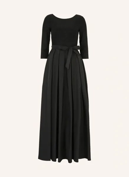 Вечернее платье с рукавами 3/4 и блестящей пряжей  Vera Mont, черный
