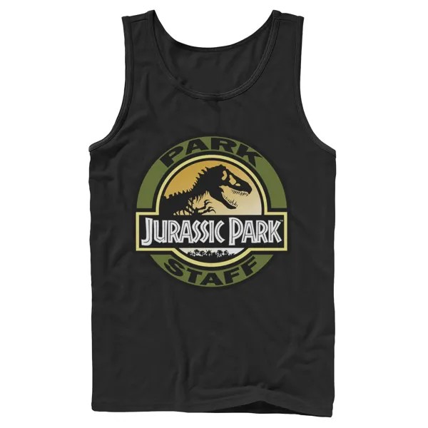 Мужская майка с изображением скелета T-Rex из парка Юрского периода Staff Icon Jurassic World