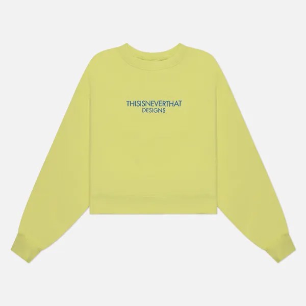 Женская толстовка thisisneverthat FR-Logo Crew Neck жёлтый, Размер S