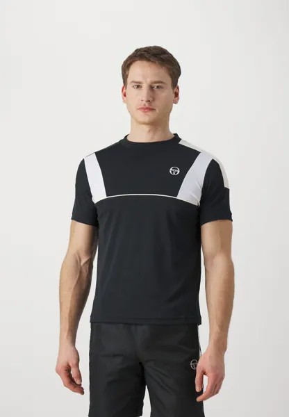 Футболка с принтом Alettone Sergio Tacchini, цвет black/pearled ivory