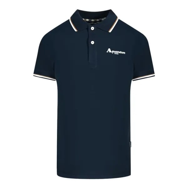 Рубашка-Поло London Marines с кружевом Aquascutum, синий