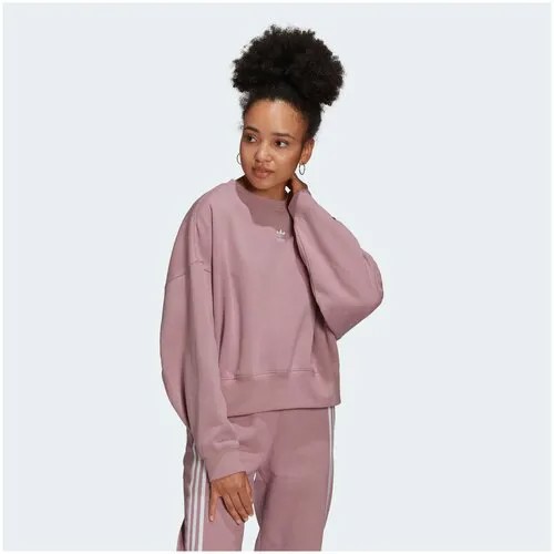 Свитшот спортивный adidas, размер 34, , розовый