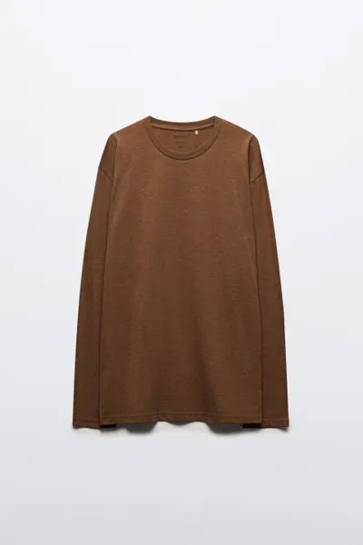 Лонгслив oversize базовый трикотажный