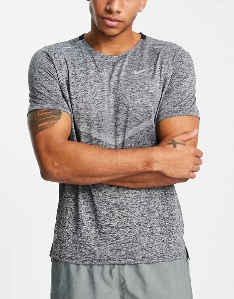 Темно-серая футболка Nike Running Rise 365 Dri-FIT-Серый