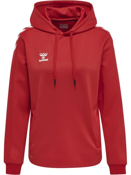 Толстовка Hummel Hoodie Hmlcore Xk Poly Sweat Hoodie Woman, цвет TRUE RED