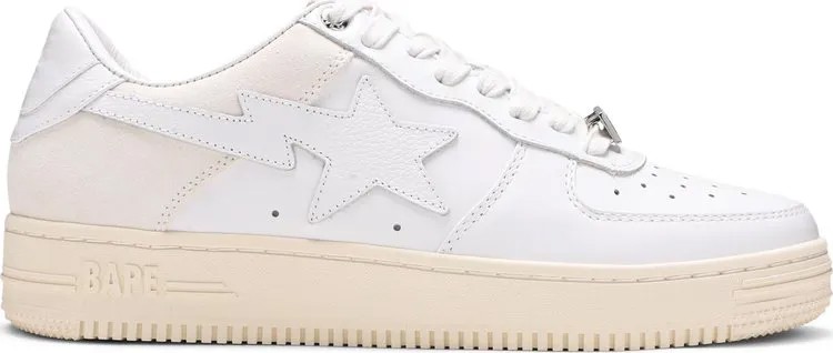 Кроссовки Bapesta Low Suede Heel - White, белый