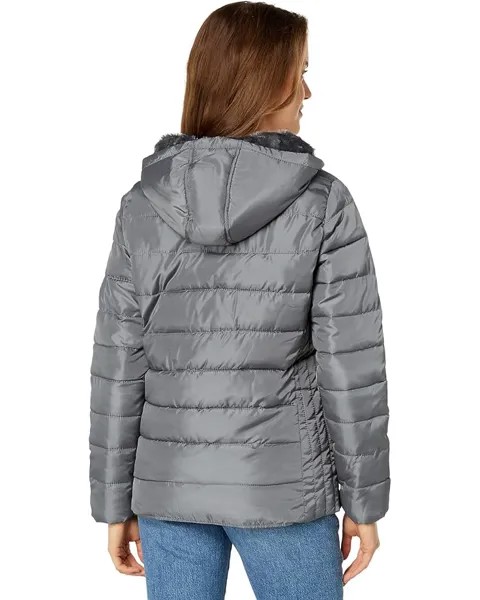 Куртка U.S. POLO ASSN. Cozy Faux Fur Lined Hooded Puffer Jacket, цвет Trade Winds