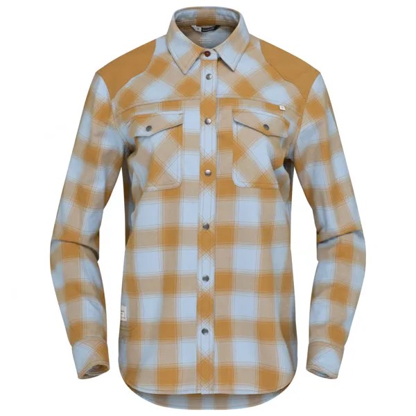 Рубашка Norrøna Women's Svalbard Flannel Shirt, цвет Blue Fog/Camelflage