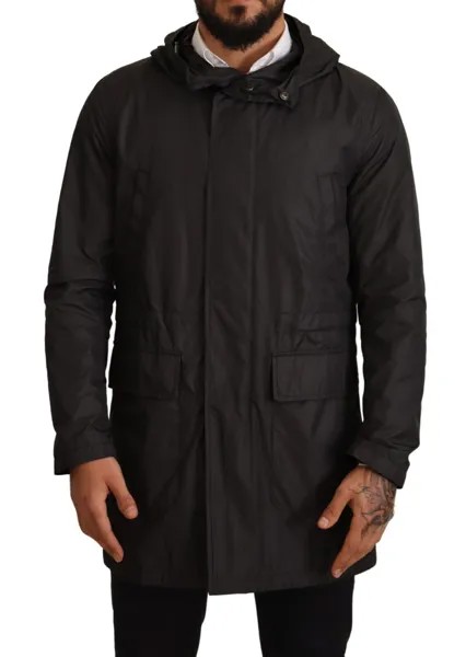 DOLCE - GABBANA Куртка-тренч черный мужской с капюшоном IT48 / US38 / M Рекомендуемая розничная цена 1200 долларов США