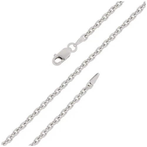 Цепь из серебрая 925-й пробы, родированная, длина 55 см, вес 3,95г, ширина 1,5мм