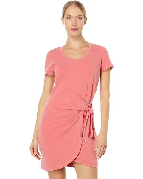 Платье SUNDRY Knotted T-Shirt, цвет Pigment Cherry