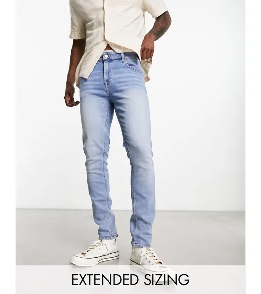 Винтажные бледно-голубые джинсы скинни ASOS DESIGN