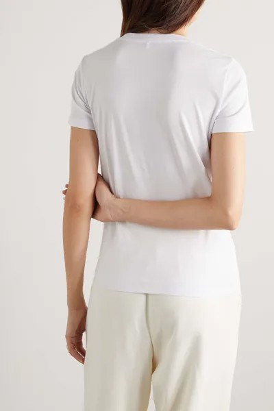 NINETY PERCENT + NET SUSTAIN Drew футболка из органического хлопка и джерси, белый
