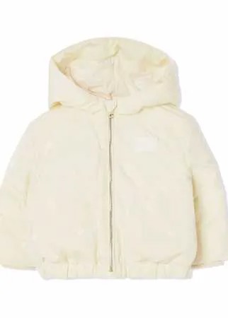 Burberry Kids пуховик с нашивкой-логотипом