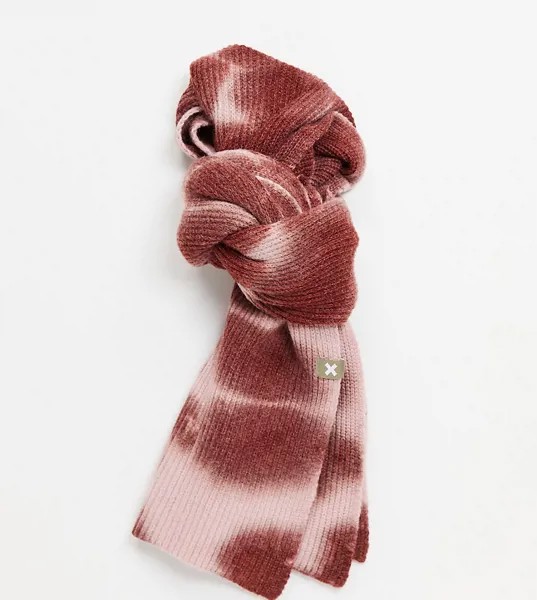 Розовый шарф с принтом тай-дай COLLUSION Unisex-Розовый цвет