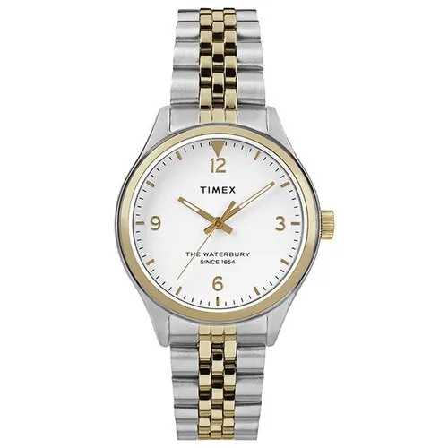 Наручные часы TIMEX Waterbury, белый, серебряный