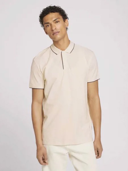 Футболка-поло мужская TOM TAILOR 1026949 бежевая M