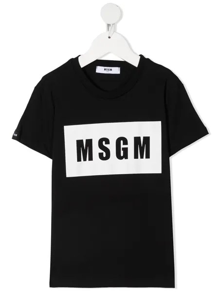 MSGM Kids футболка с логотипом