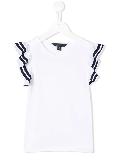 Ralph Lauren Kids топ с оборками на рукавах