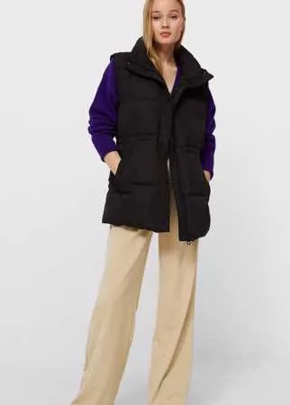 Stradivarius Стеганый Жилет Черный Xs