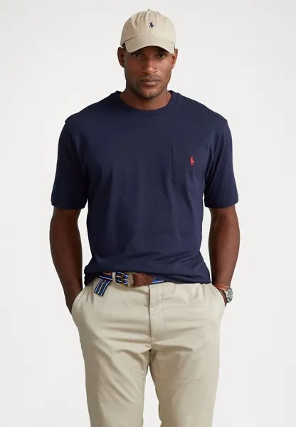 Базовая футболка КАРМАН Polo Ralph Lauren Big & Tall, чернильный