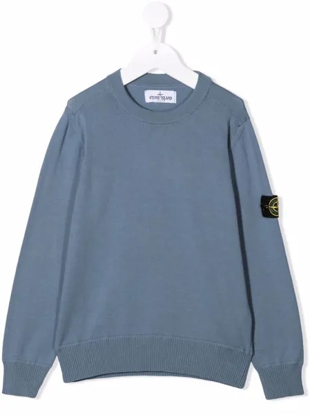 Stone Island Junior толстовка с нашивкой-логотипом