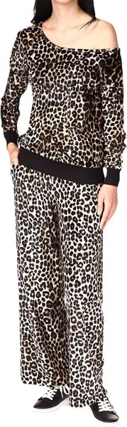 Толстовка Michael Kors Petite Cheetah Off Shoulder Top, цвет Dark Camel