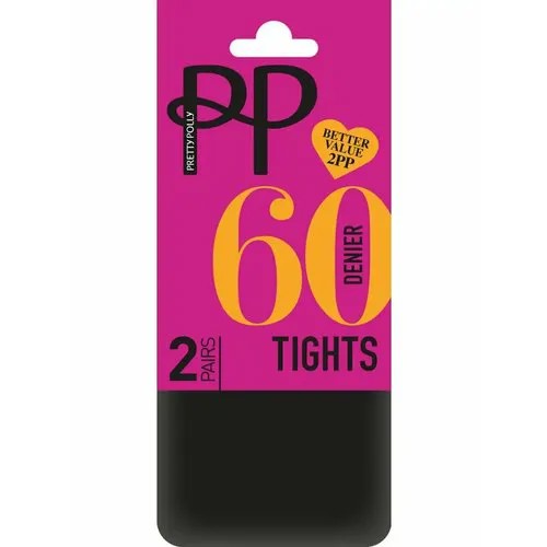 Колготки Pretty Polly Curves Plush Opaque Tights, 60 den, размер XL/5-6, чёрный