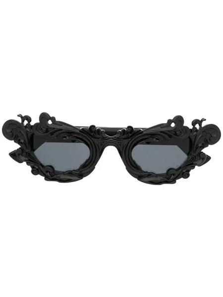 Moschino Eyewear солнцезащитные очки в скульпутрной оправе