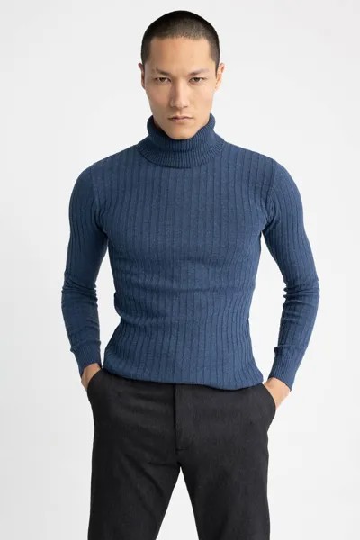 Пуловер DeFacto Rollkragen, индиго