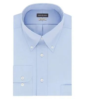 Мужская одежда Van Heusen Мужская классическая рубашка стандартного кроя без железа однотонная