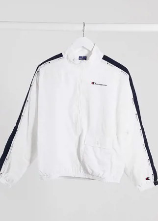 Champion boxy track jacket in white-Белый