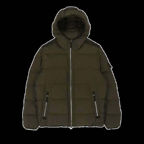 Пальто Stone Island Feather Down Hooded 'Olive', зеленый