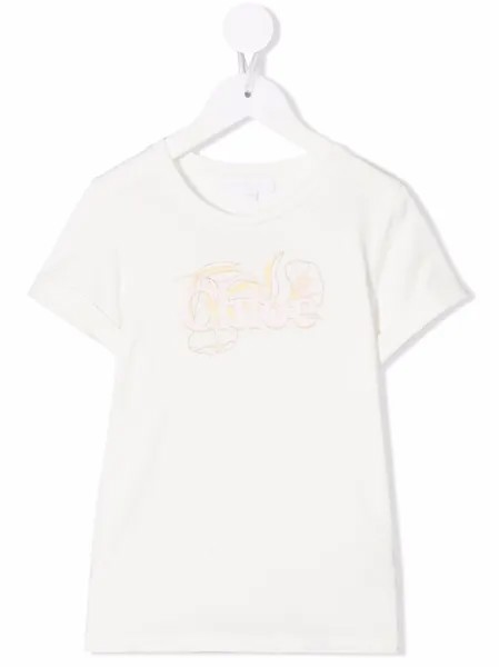 Chloé Kids футболка с логотипом