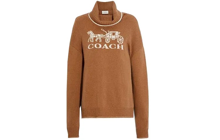 COACH Женский свитер, цвет Camel