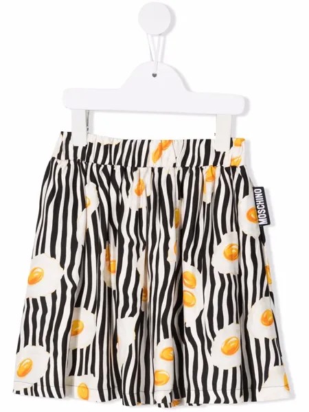 Moschino Kids юбка с принтом