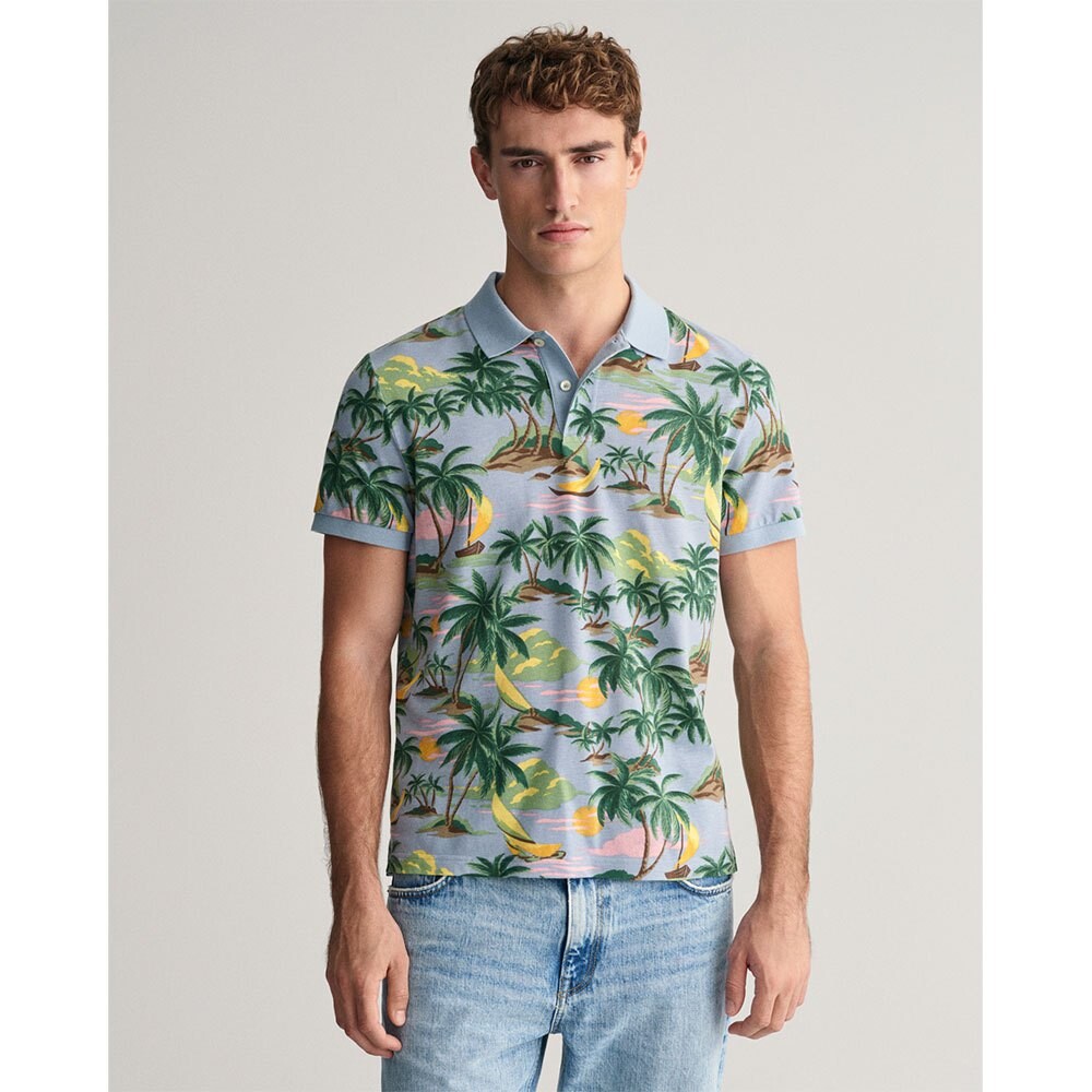 Поло Gant Hawaii Print, Разноцветный