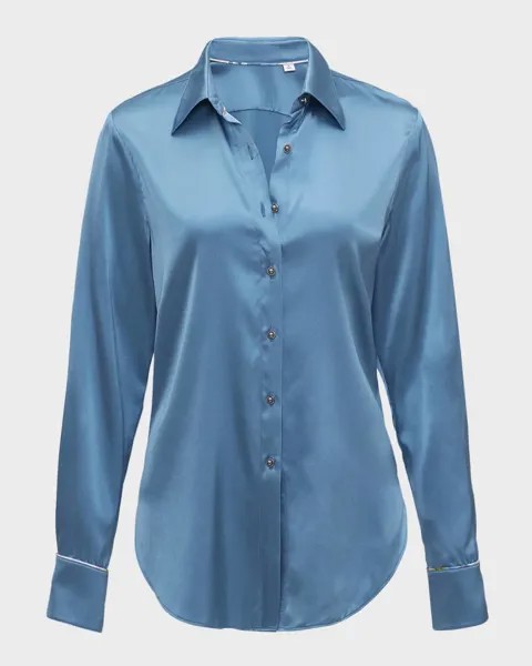 Рубашка Gabriela на пуговицах из смесового шелка Robert Graham