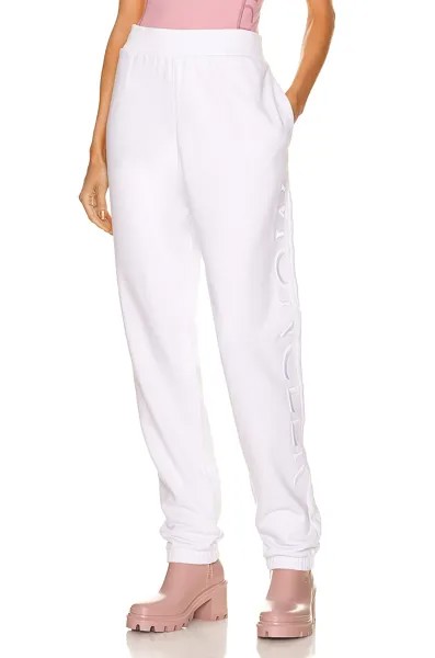 Брюки Moncler Matt Black Jogger, белый
