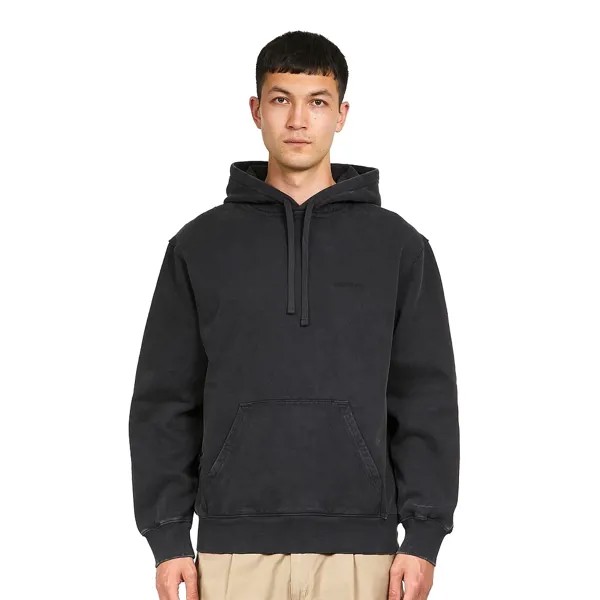Толстовка с капюшоном CARHARTT WIP Hooded Marfa Sweatshirt Black (Moon Wash) 2023