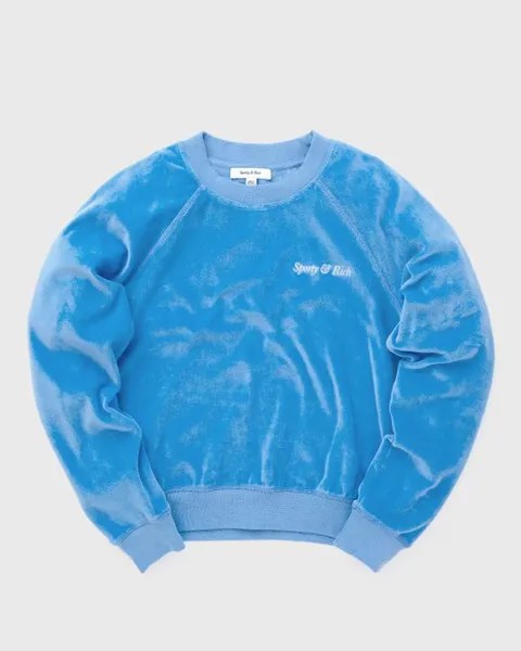Свитер Sporty & Rich Italic Logo Raglan Sweater, цвет capri/navy