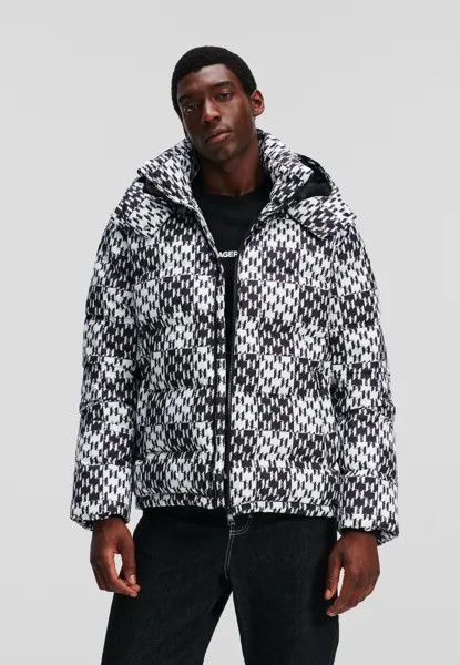 Зимняя куртка Coat Check KARL LAGERFELD, цвет black white monogram check