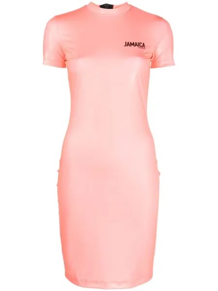 Dsquared2 платье мини с логотипом, розовый